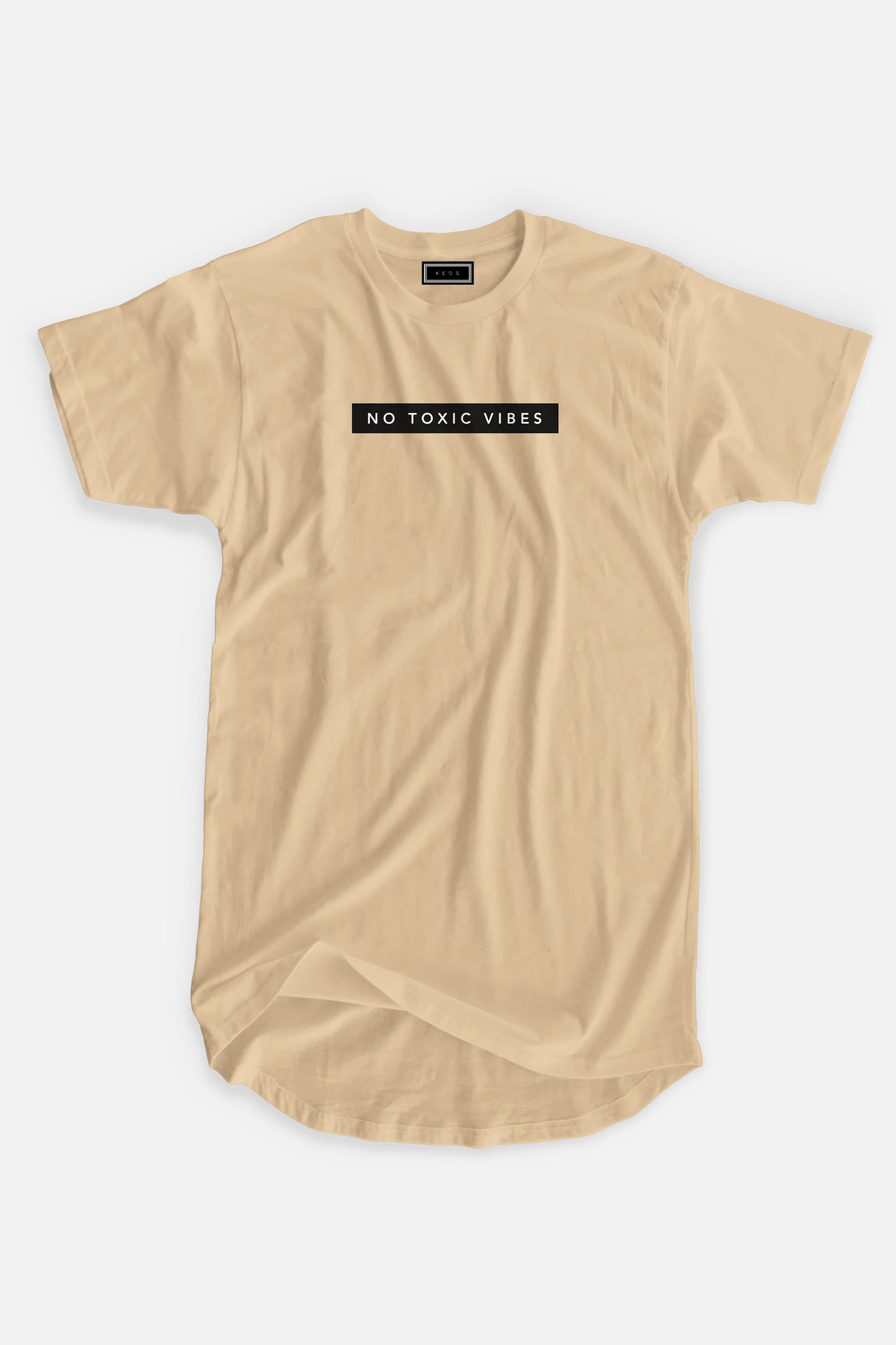 Longline No Toxic Vibes Organic Cotton T-shirt - keos.life
