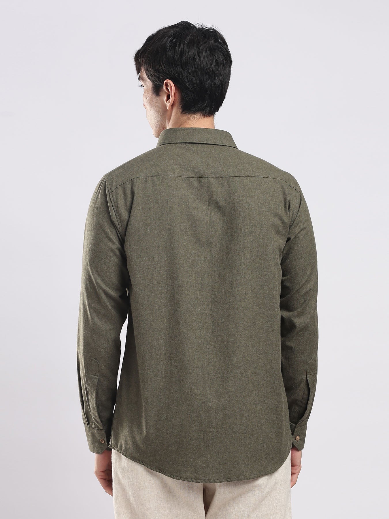 Olive Moss Utility Cotton Shirt