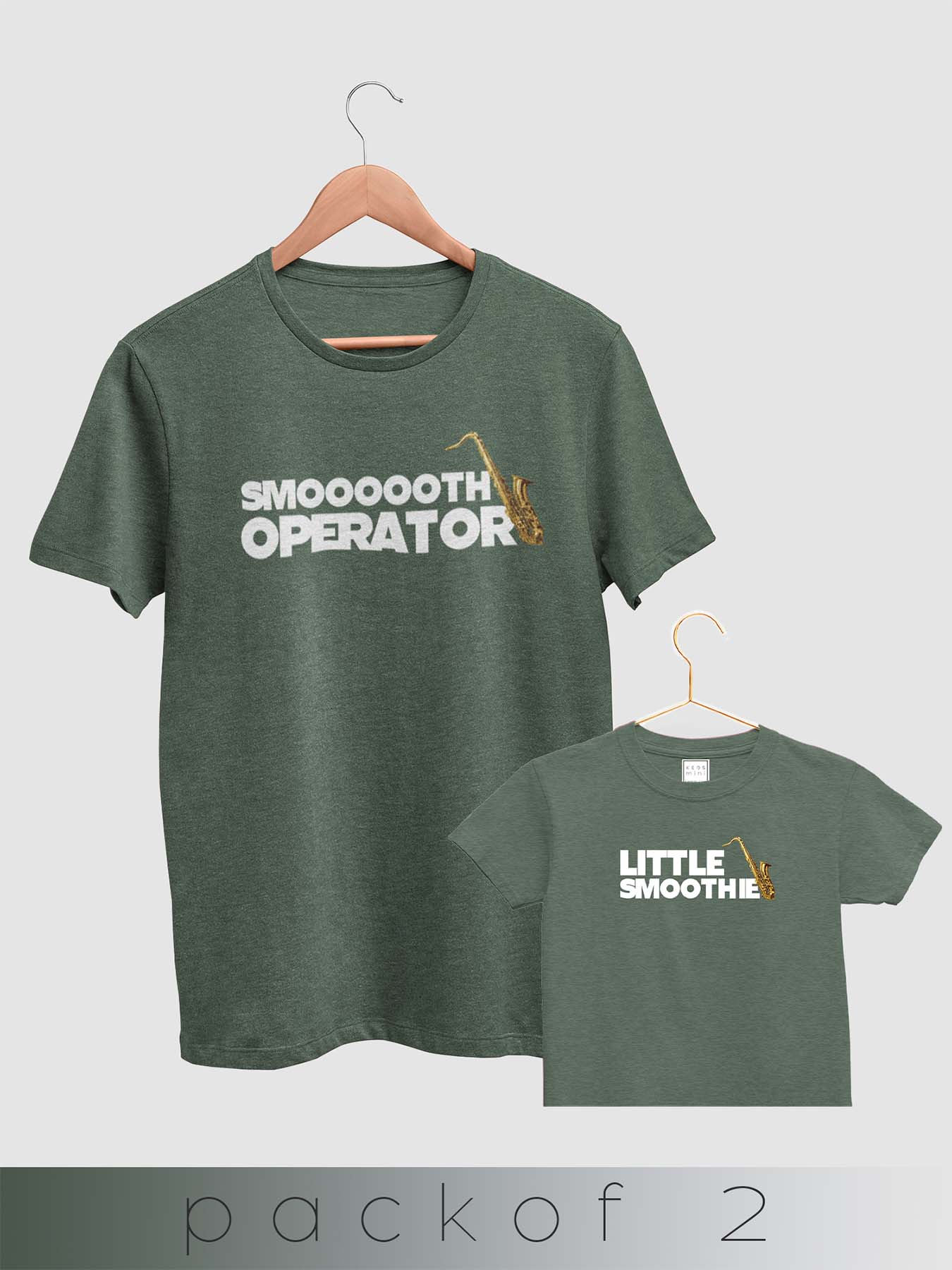 mini & Me Matching T-Shirts – “Smoooooth Operator & Little Smoothie” (Pack of 2)