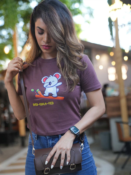 Over-Koala-Fied Organic Cotton Crop Top - keos.life