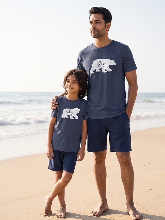 mini & Me Matching T-Shirts – “Papa Bear & Baby Bear” (Pack of 2) 4138