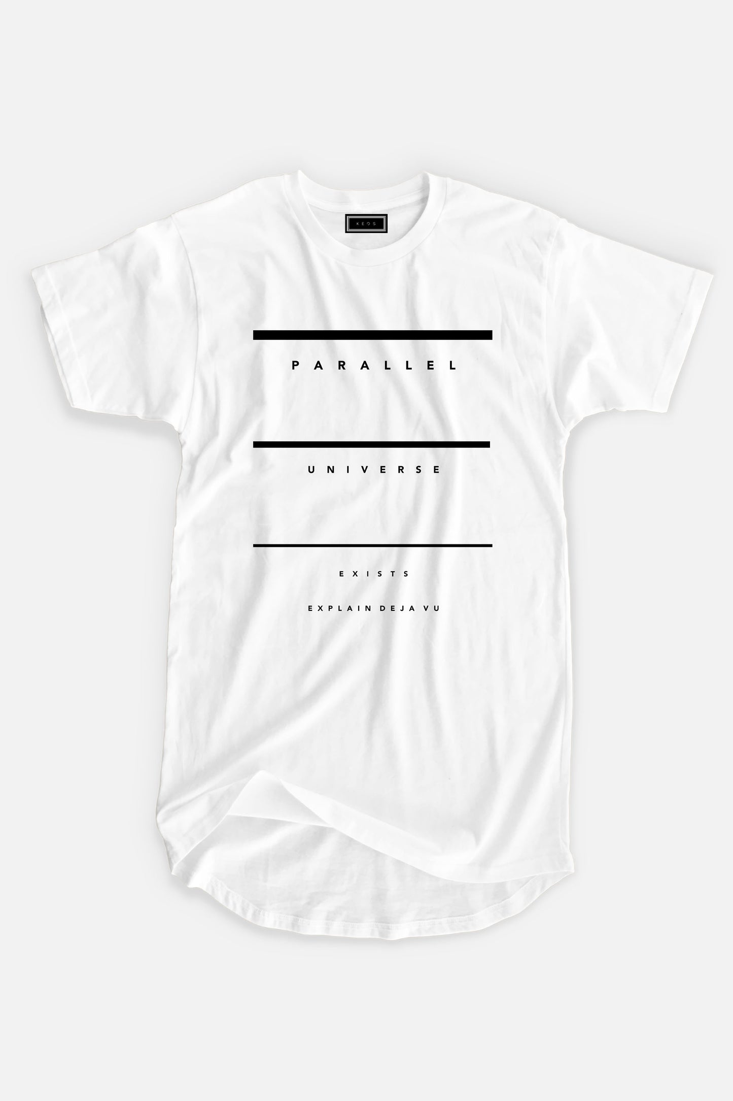 Longline Parallel Universe Organic Cotton T-shirt - keos.life