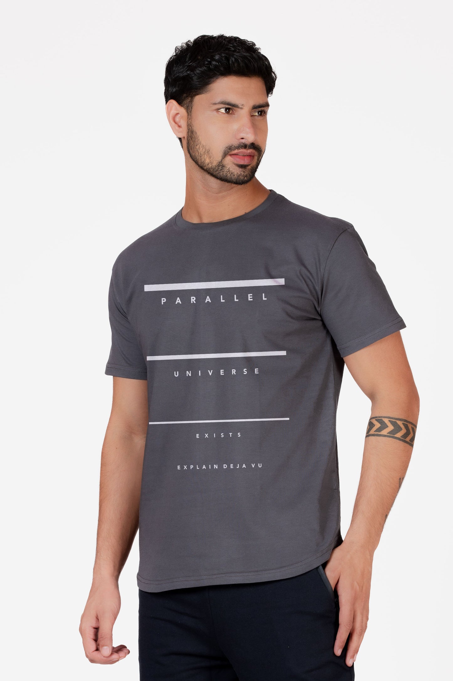 Longline Parallel Universe Organic Cotton T-shirt - keos.life