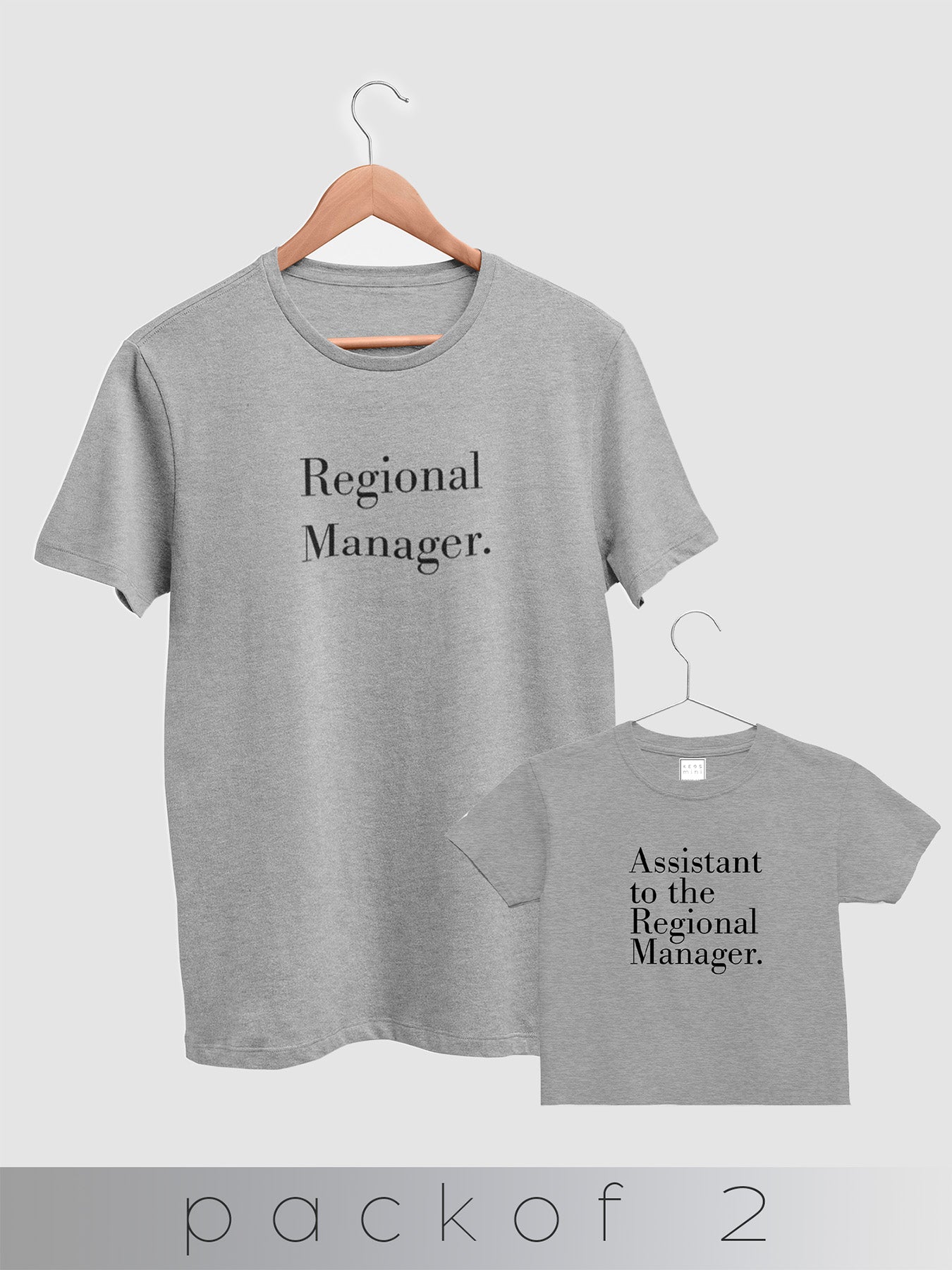 mini & Me Matching T-Shirts – “The Office Managers” (Pack of 2)