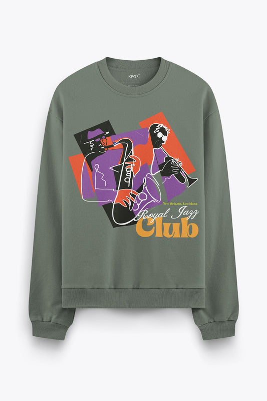 Graphic Sweatshirt - Royal Jazz Club