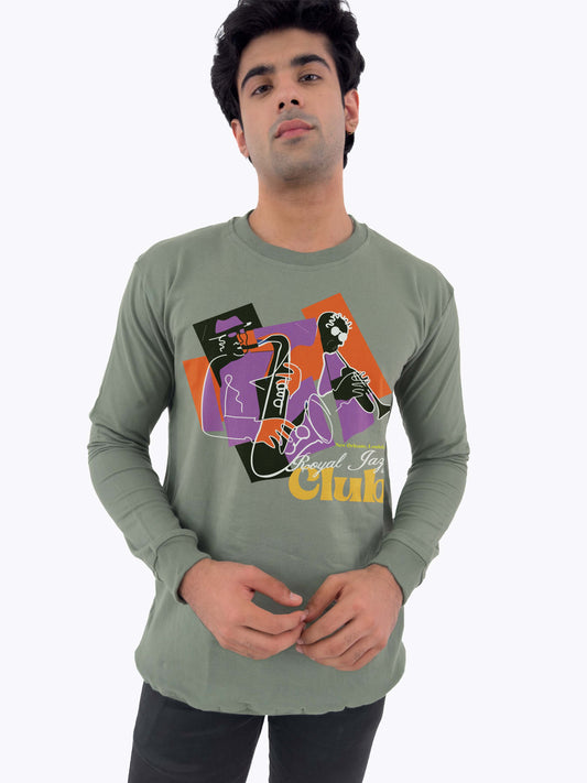 Graphic Sweatshirt - Royal Jazz Club