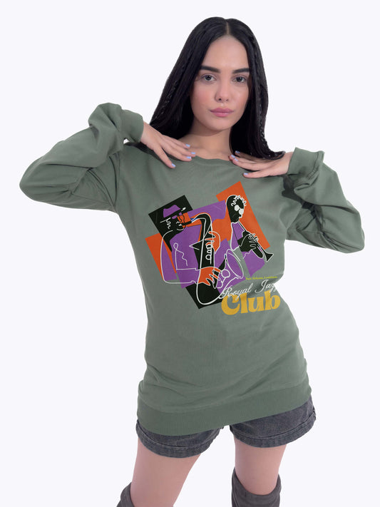 Graphic Sweatshirt - Royal Jazz Club