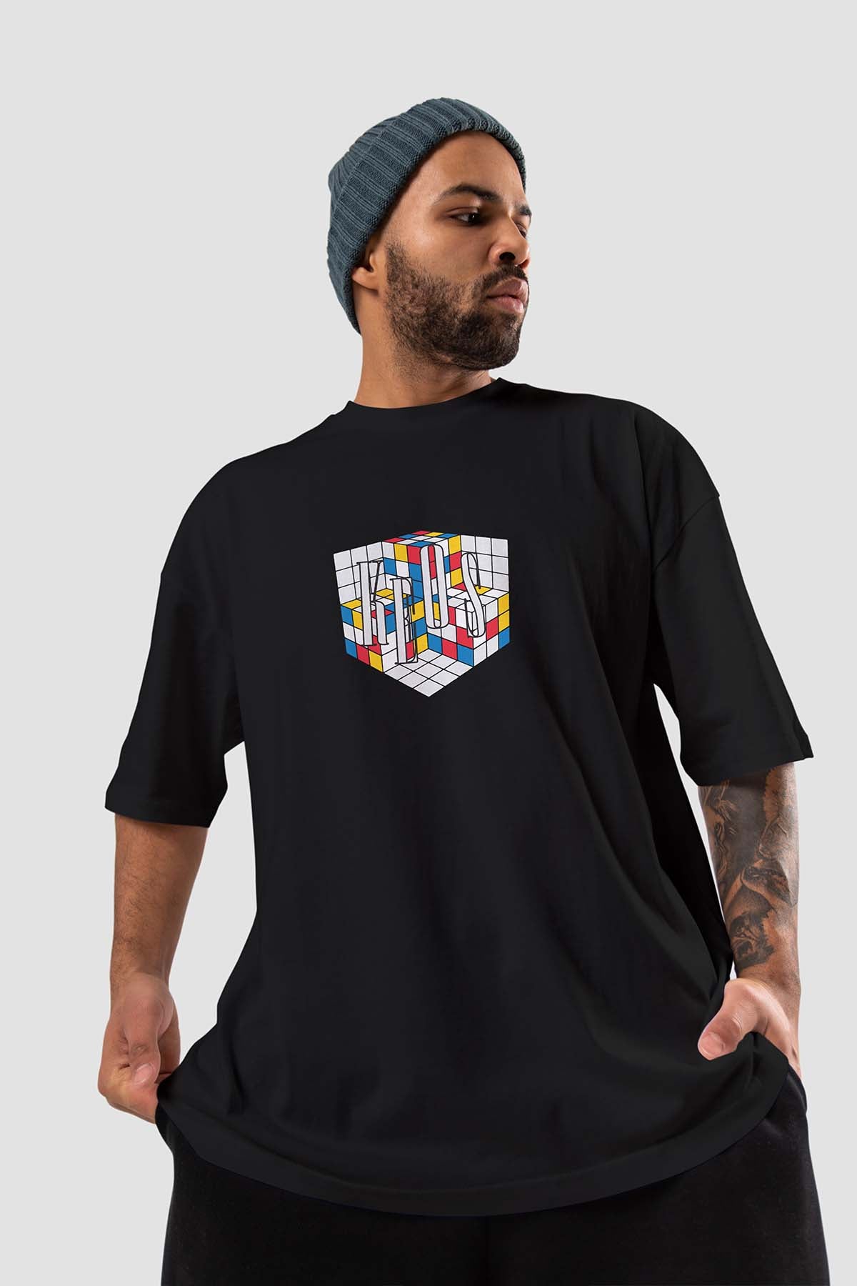 Rubik's Cube Urban Fit Oversized T-shirt - keos.life