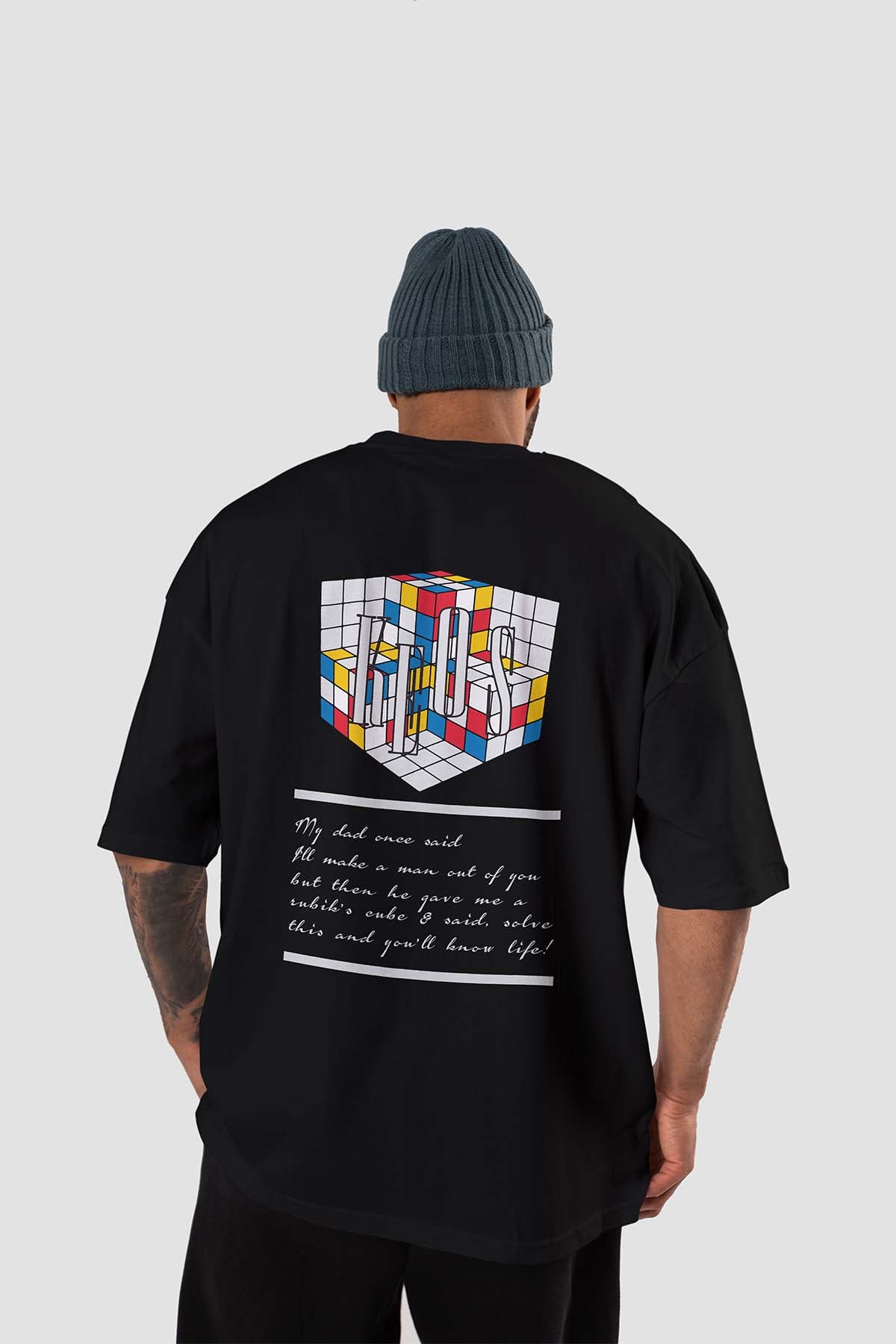 Rubik's Cube Urban Fit Oversized T-shirt - keos.life