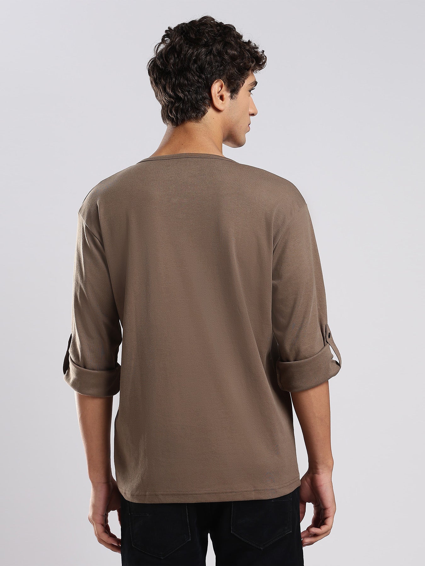 Men's Henley Shirt - Sand Dune
