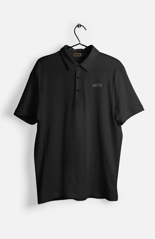 Supima Luxe Polo - Black - keos.life
