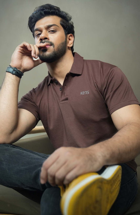 Supima Luxe Polo - Brown - keos.life