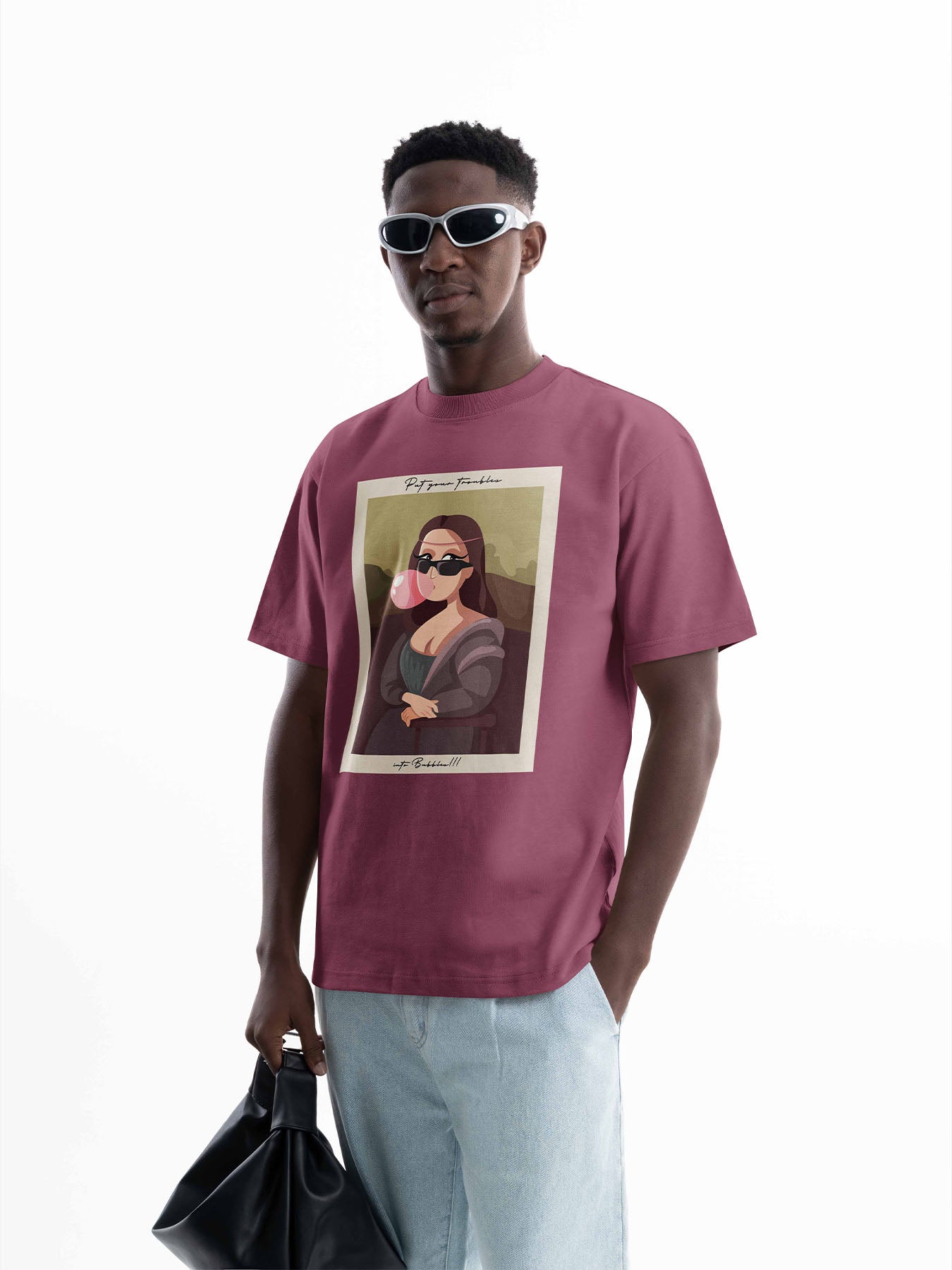 Organic Cotton Graphic T-Shirt – Troubles into Bubbles | Regular Fit