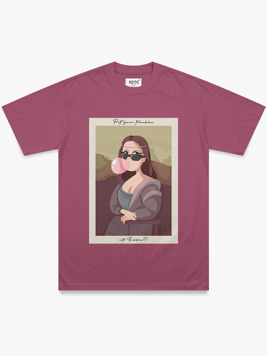 Organic Cotton Graphic T-Shirt – Troubles into Bubbles | Regular Fit