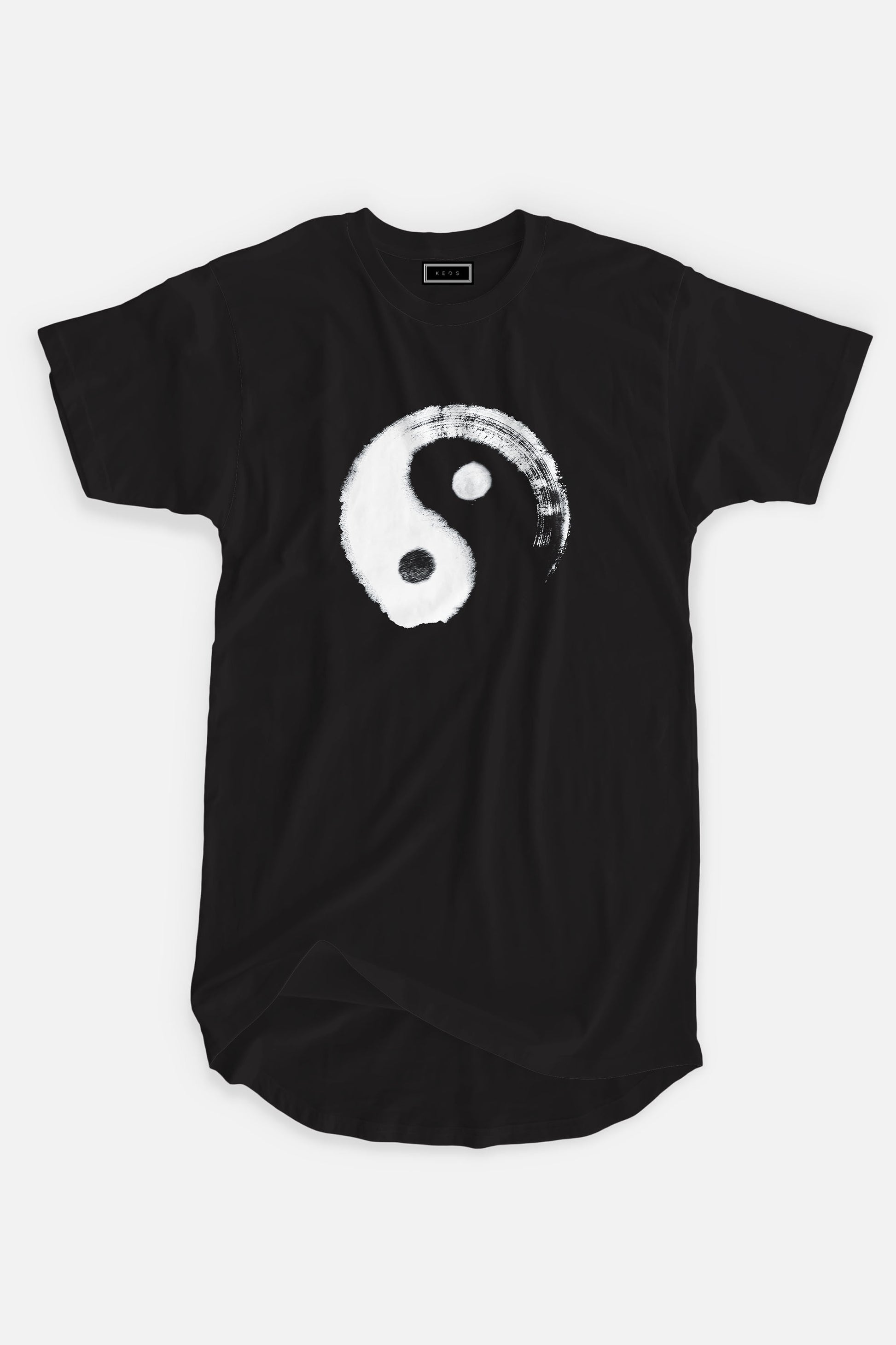 Longline Yin Yang Organic Cotton T-shirt - keos.life