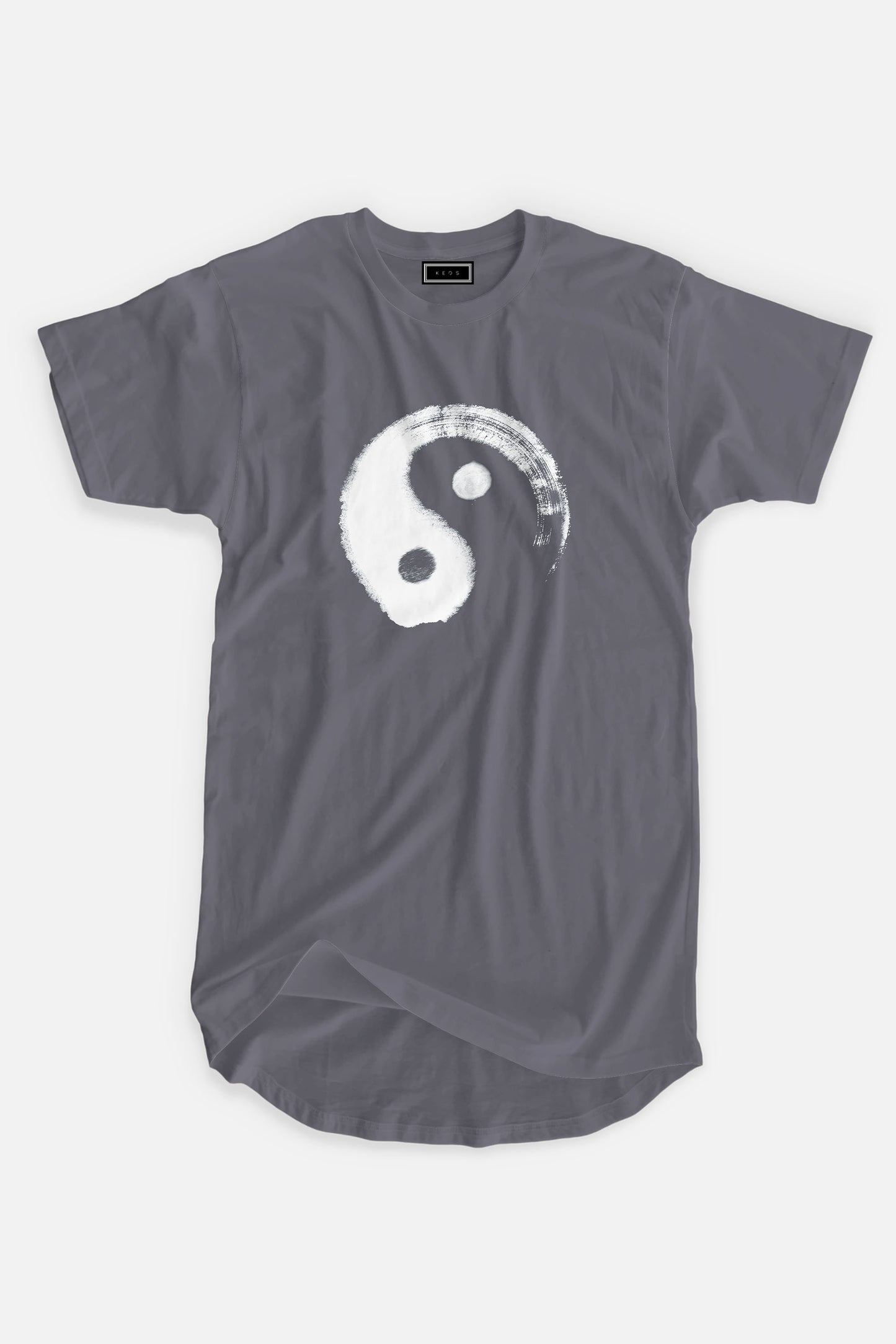 Longline Yin Yang Organic Cotton T-shirt - keos.life