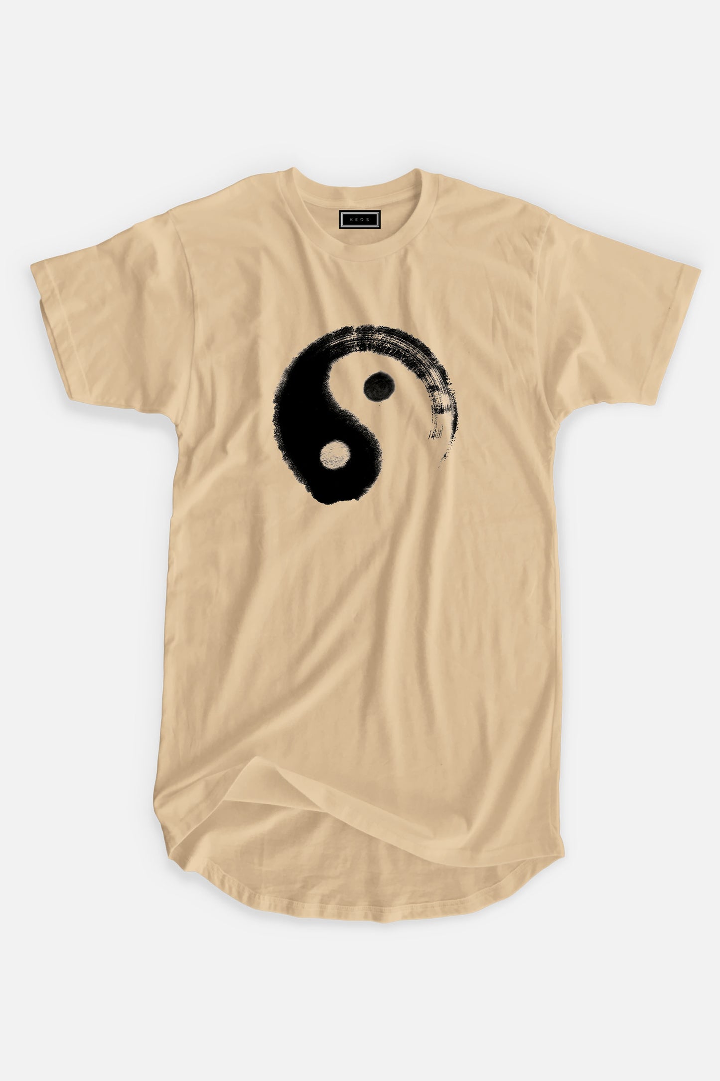 Longline Yin Yang Organic Cotton T-shirt - keos.life