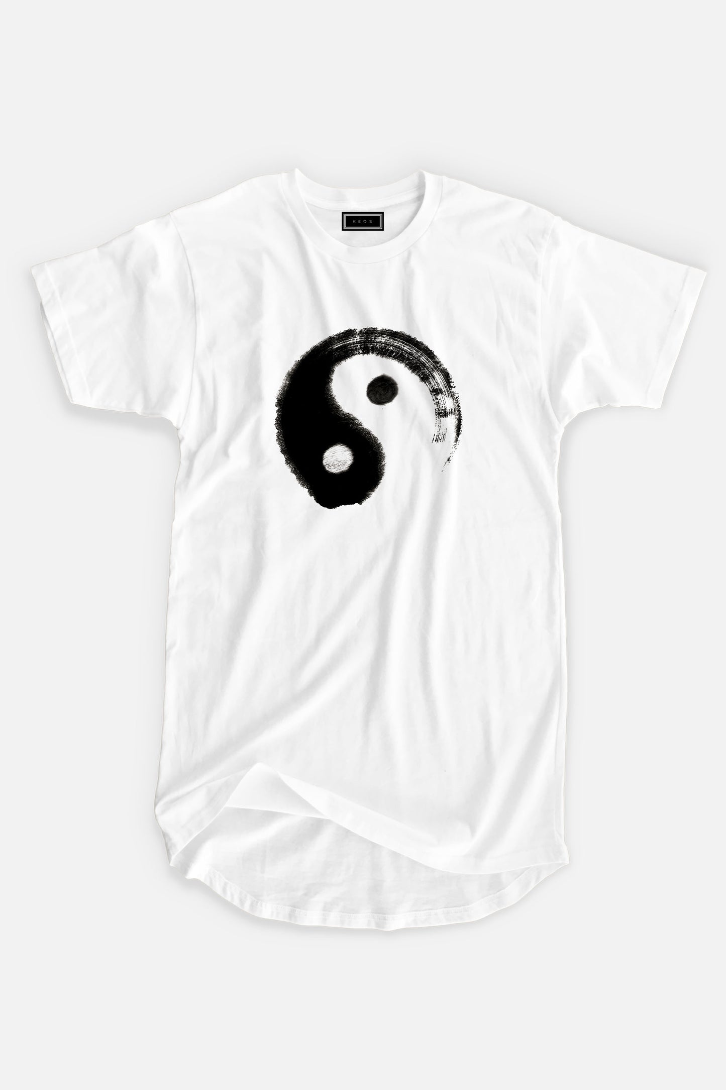 Longline Yin Yang Organic Cotton T-shirt - keos.life