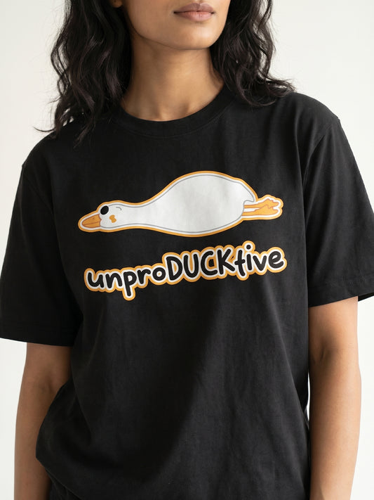 unproductive graphic cotton tshirt by KEOS
