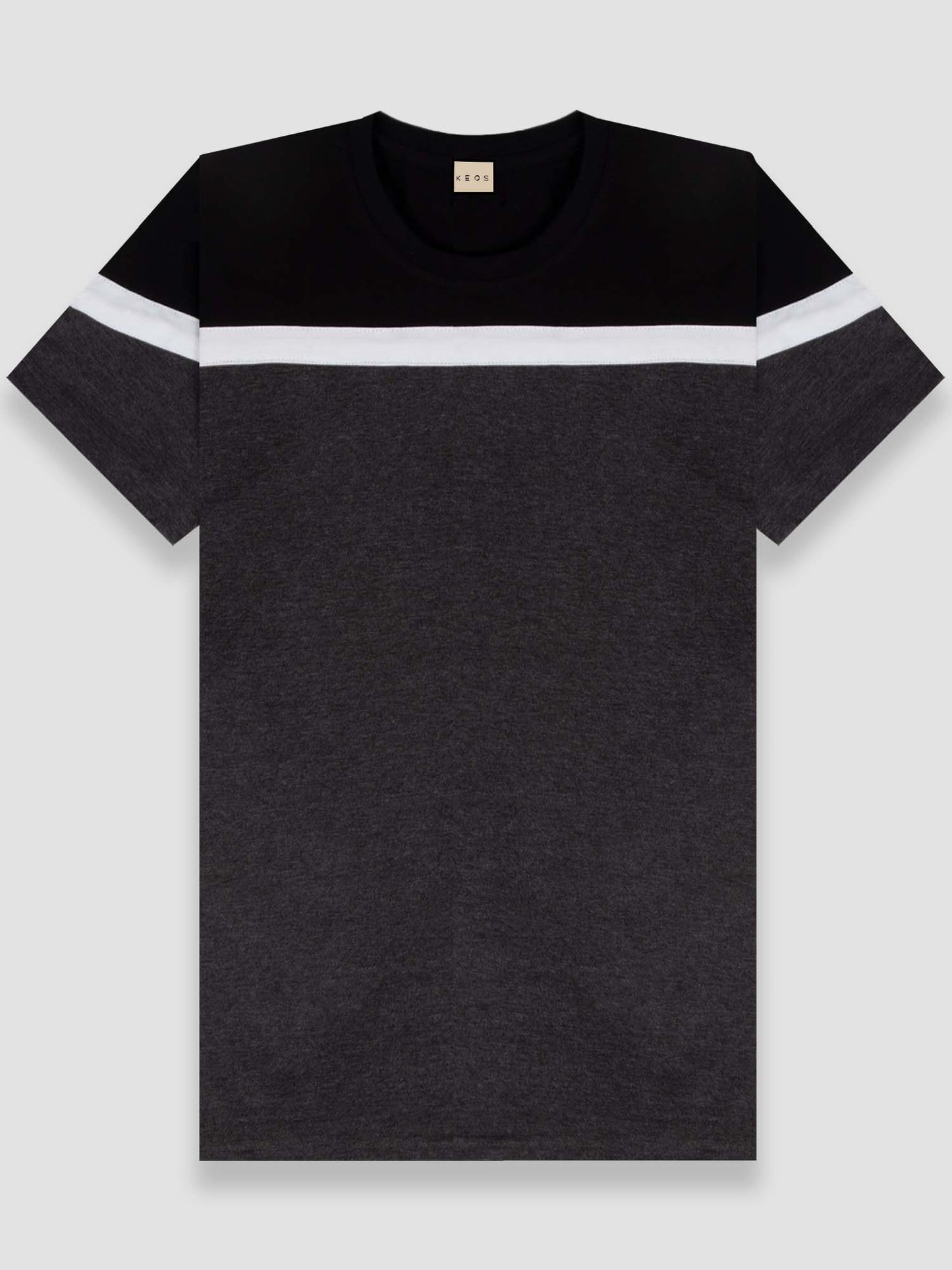 Colour Block Organic Cotton T-shirt - keos.life
