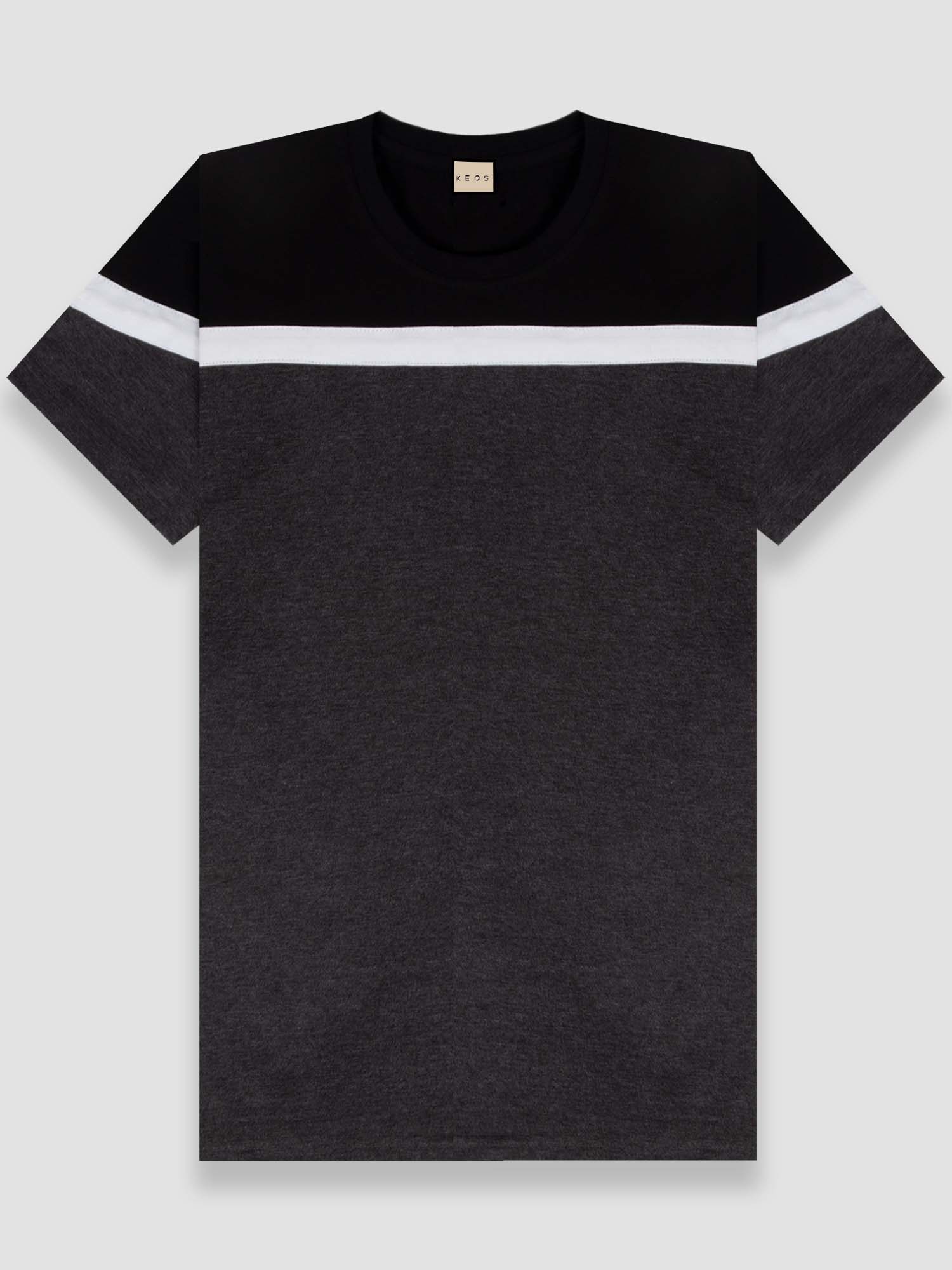 Colour Block Organic Cotton T-shirt - keos.life