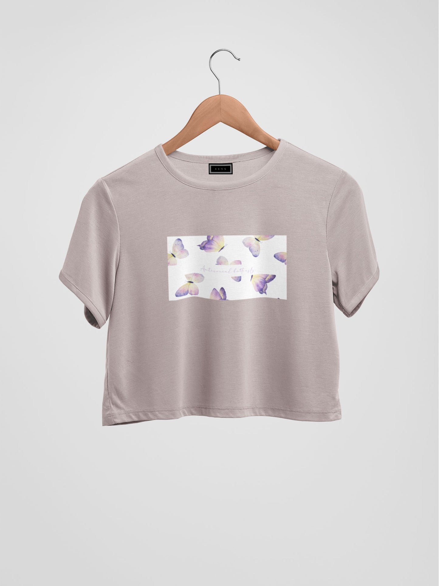 Antisocial Butterfly Organic Cotton Crop Top - keos.life