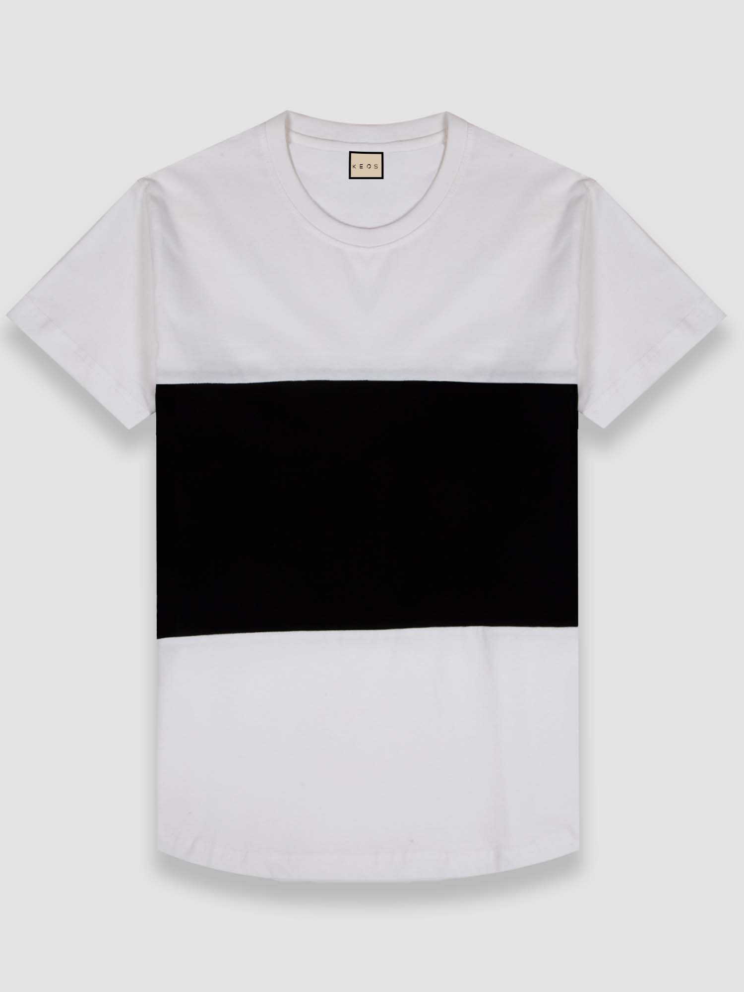 Colour Block Organic Cotton T-shirt - keos.life