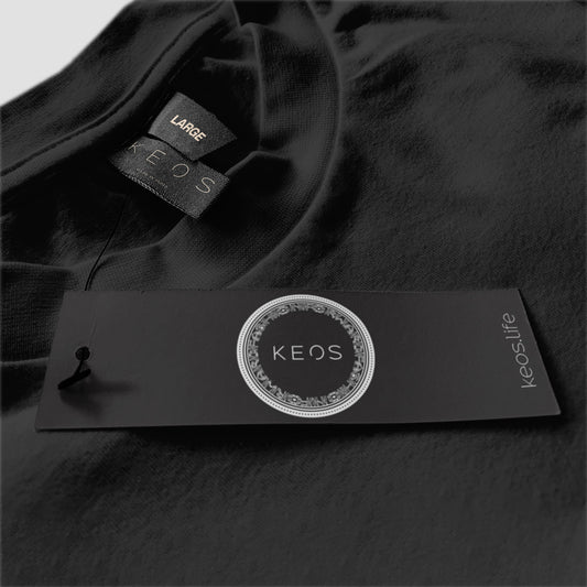 Longline Organic Cotton Essential T-shirt - Black - keos.life