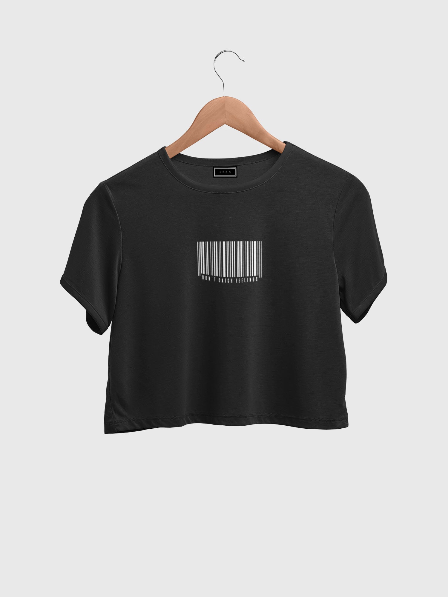 Don't Catch Feelings Organic Cotton Crop Top - keos.life