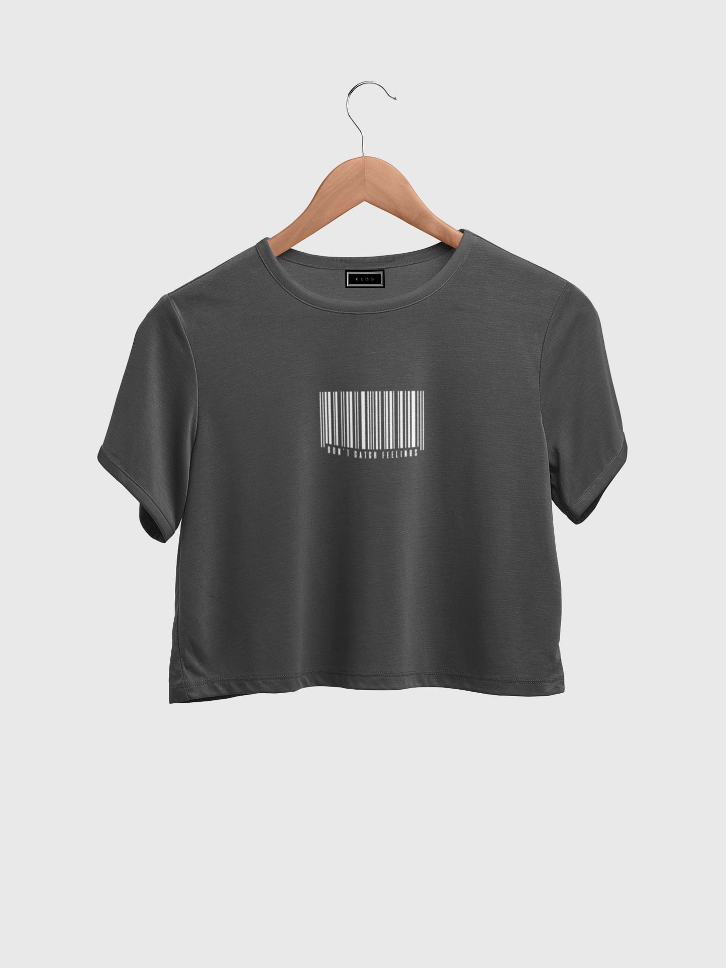 Don't Catch Feelings Organic Cotton Crop Top - keos.life