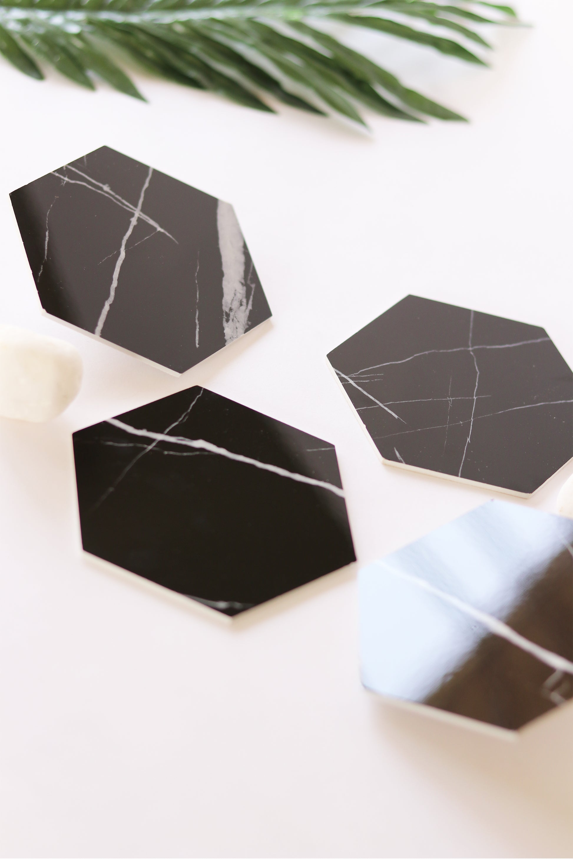 Hexa Marble Coasters (Set of 4) - keos.life
