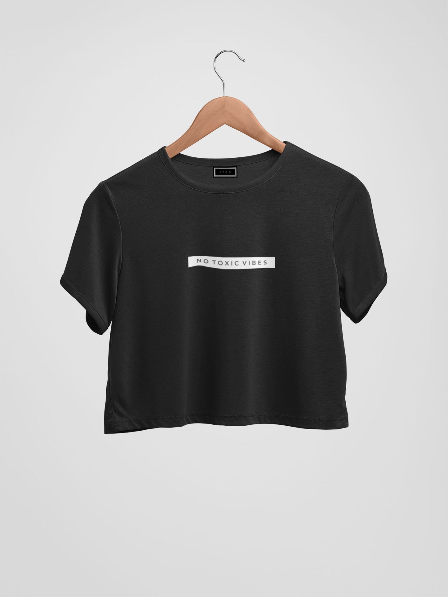No Toxic Vibes Organic Cotton Crop Top - keos.life