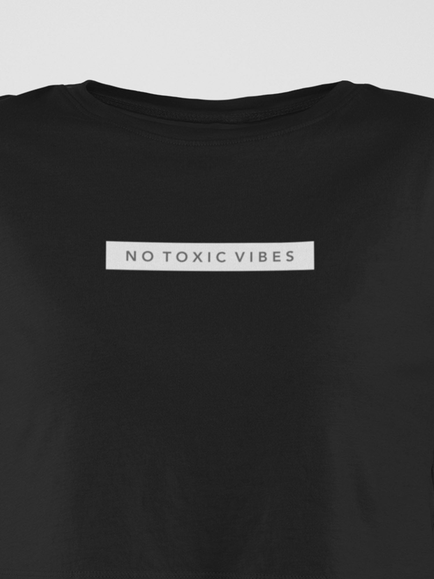 No Toxic Vibes Organic Cotton Crop Top - keos.life
