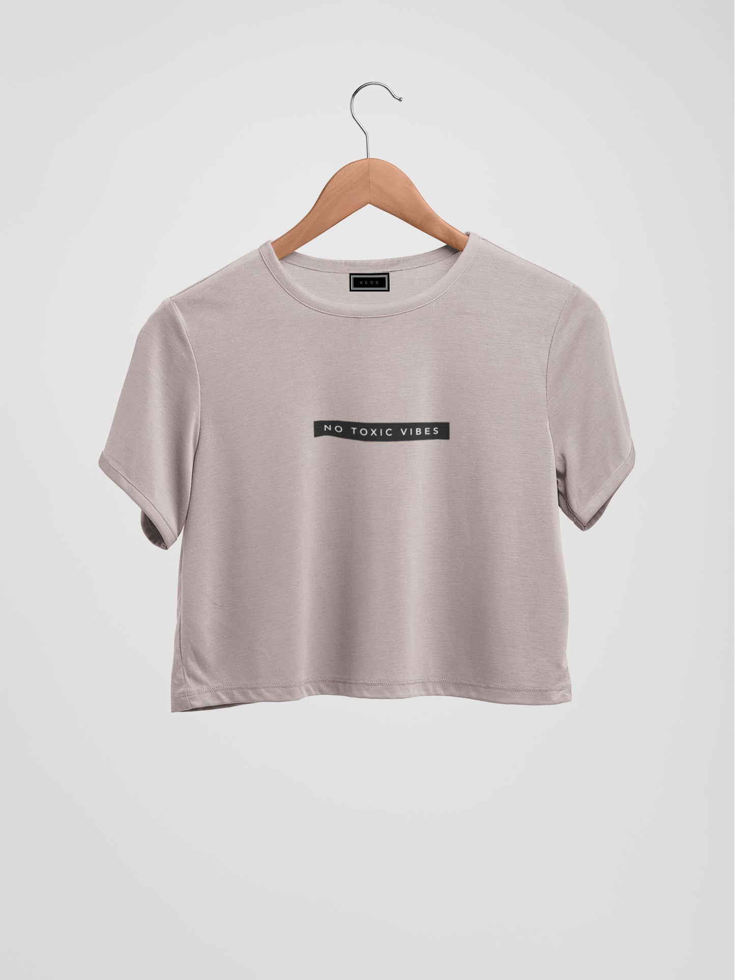 No Toxic Vibes Organic Cotton Crop Top - keos.life