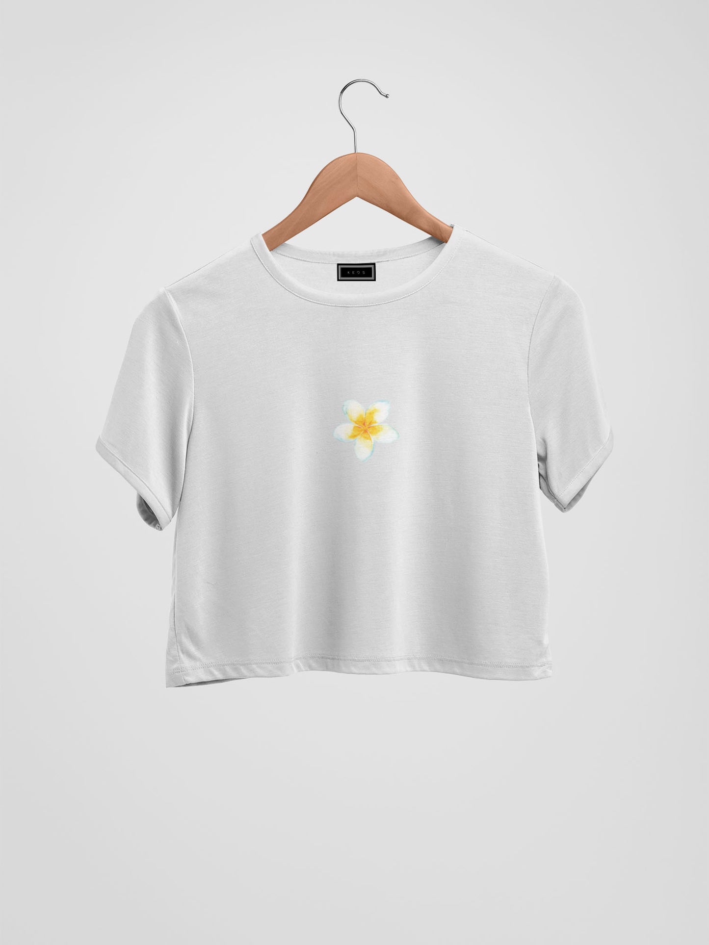 Plumeria Organic Cotton Crop Top - keos.life