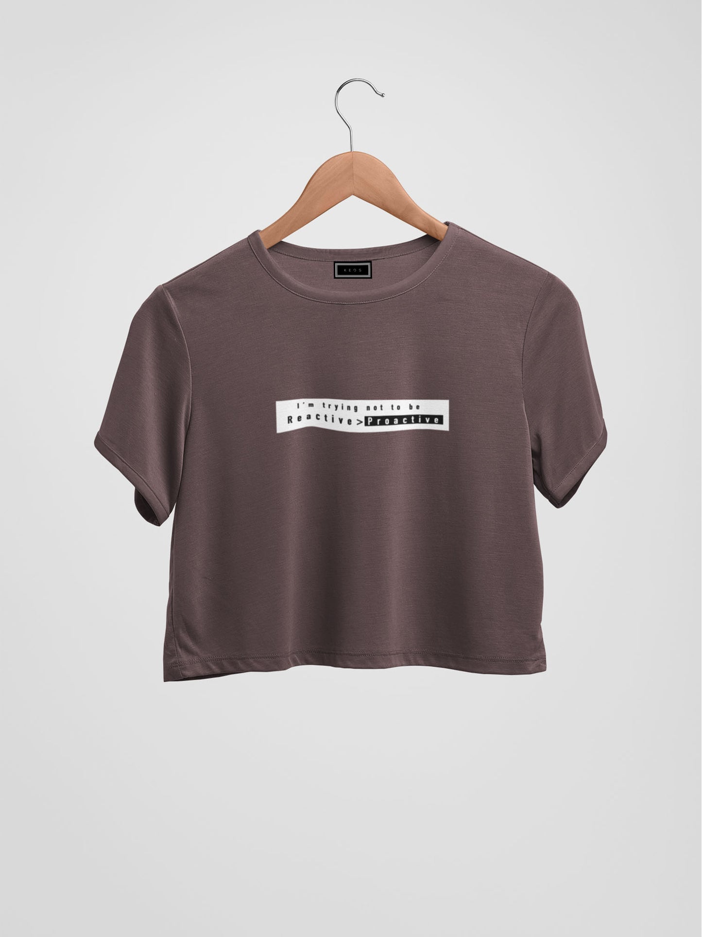 Reactive > Proactive Organic Cotton Crop Top - keos.life