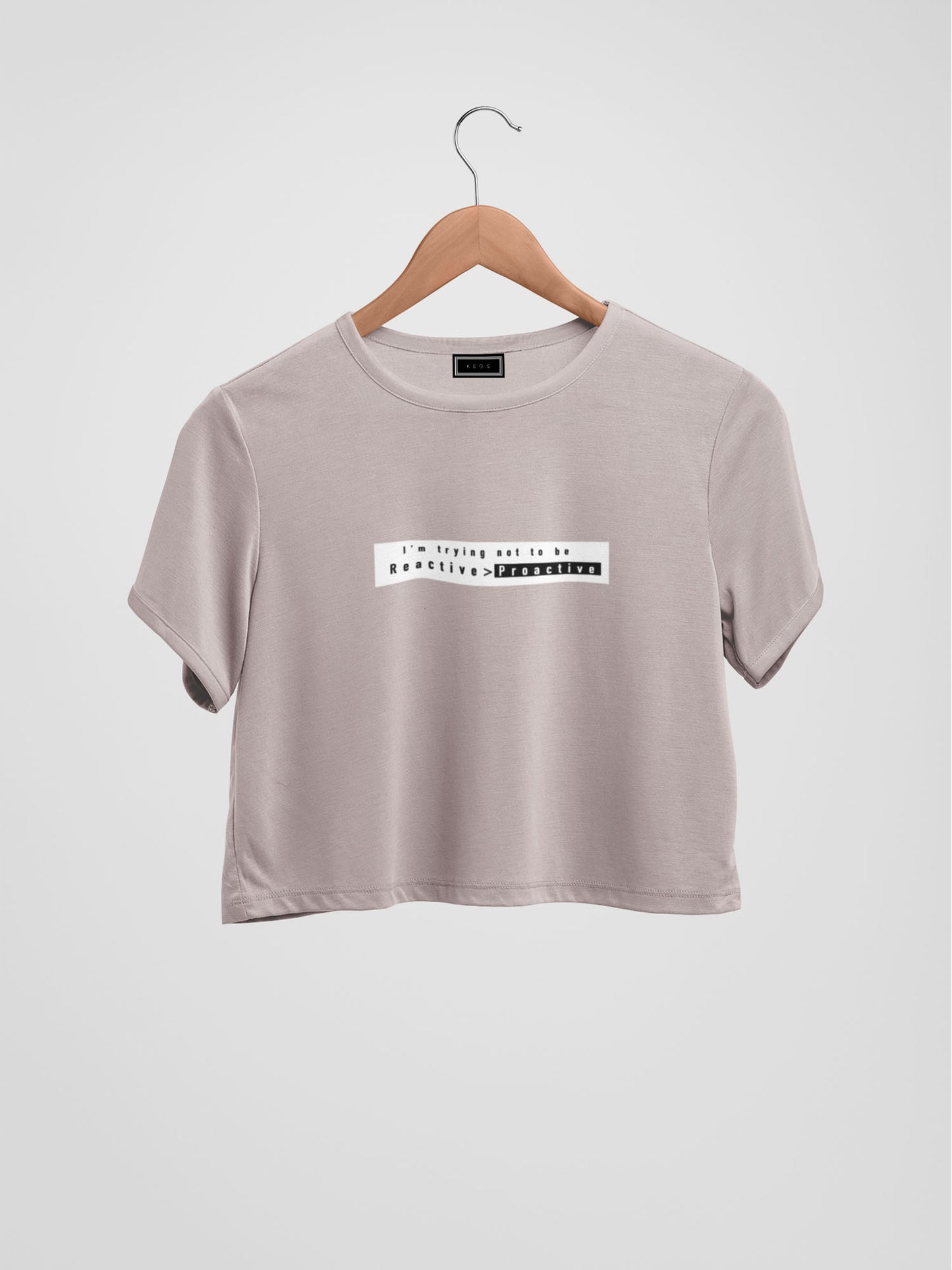 Reactive > Proactive Organic Cotton Crop Top - keos.life