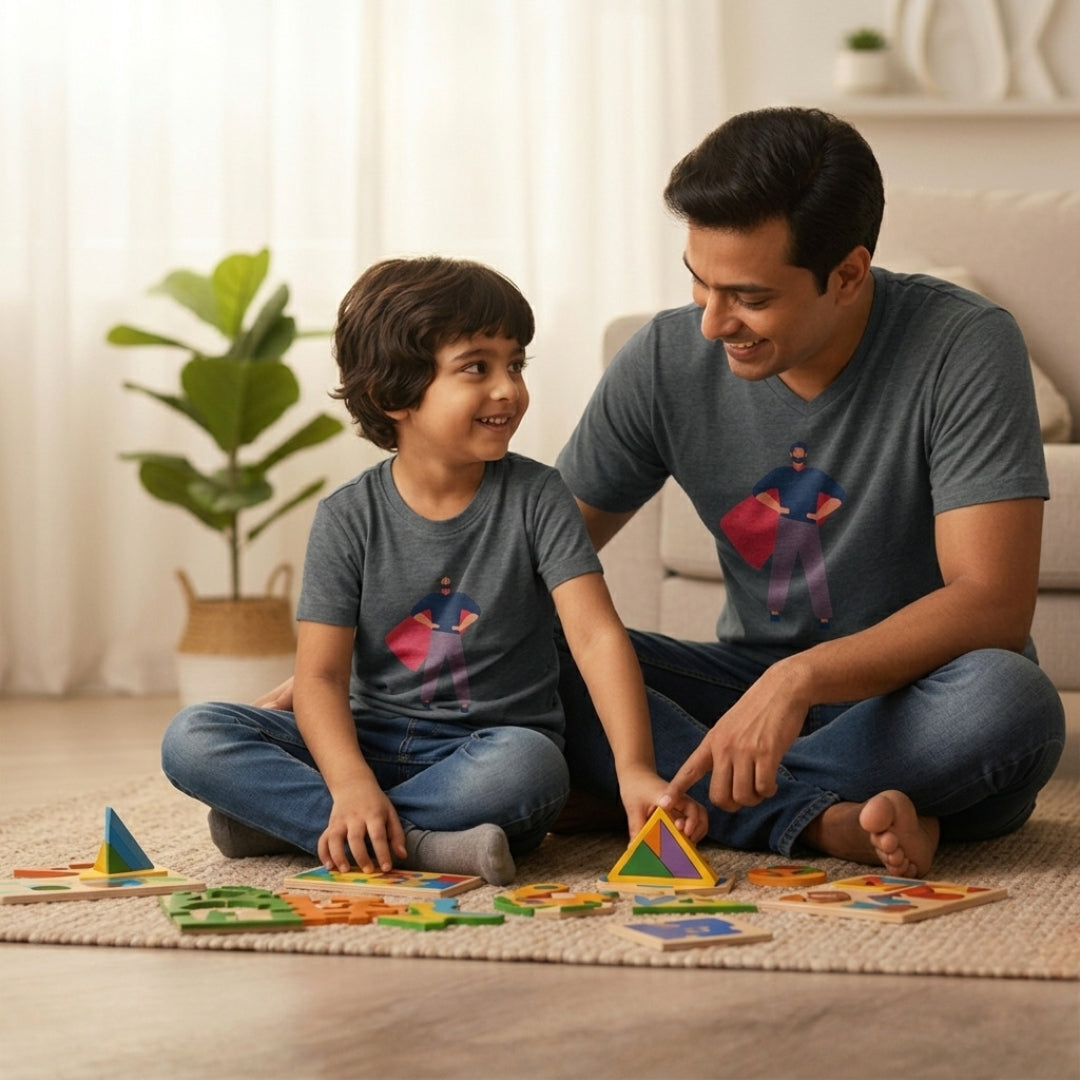 “Like Father Like Son” (Pack of 2) - mini & Me Matching T-Shirts