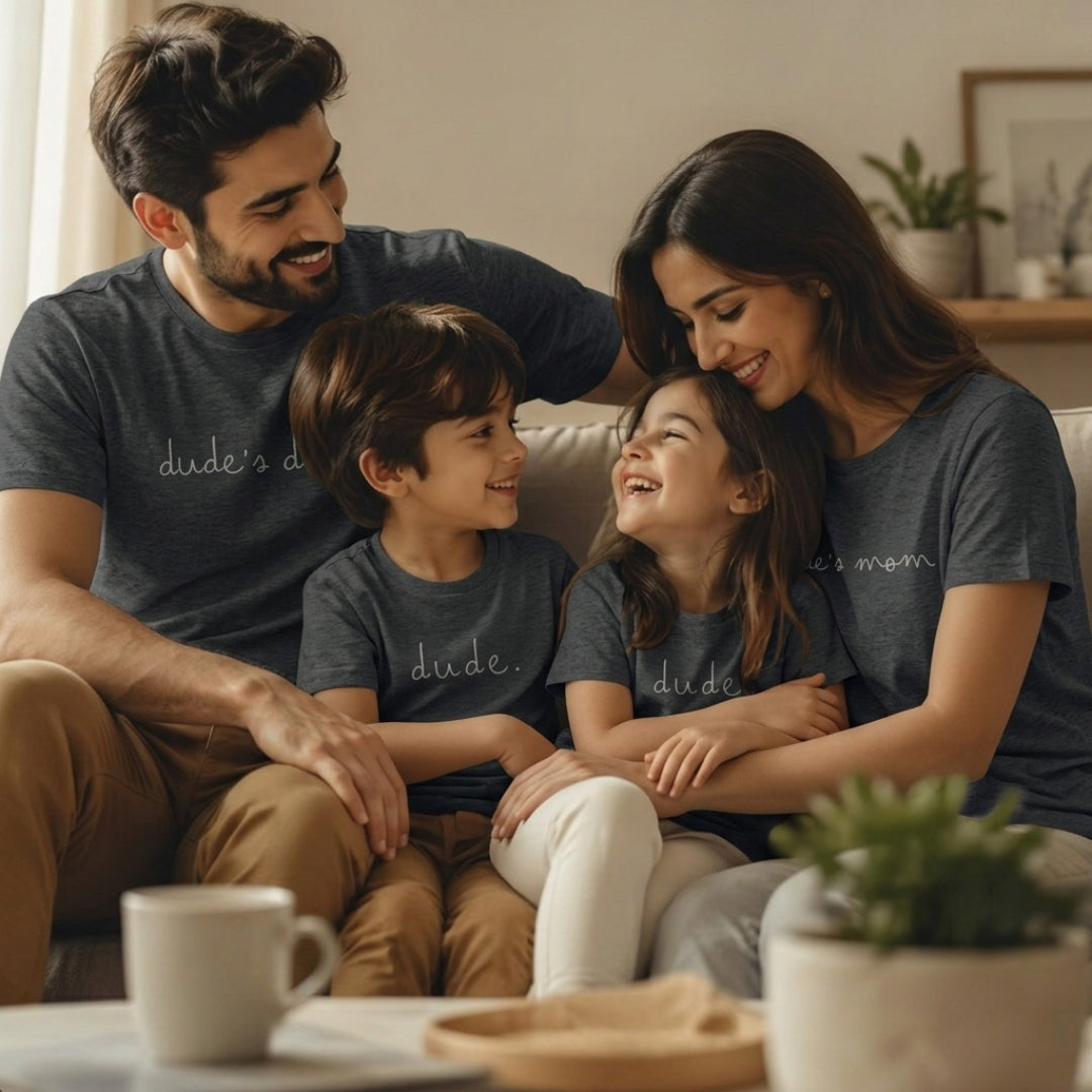 “Dude’s Family” (Family Pack) - mini & Me Matching T-Shirts