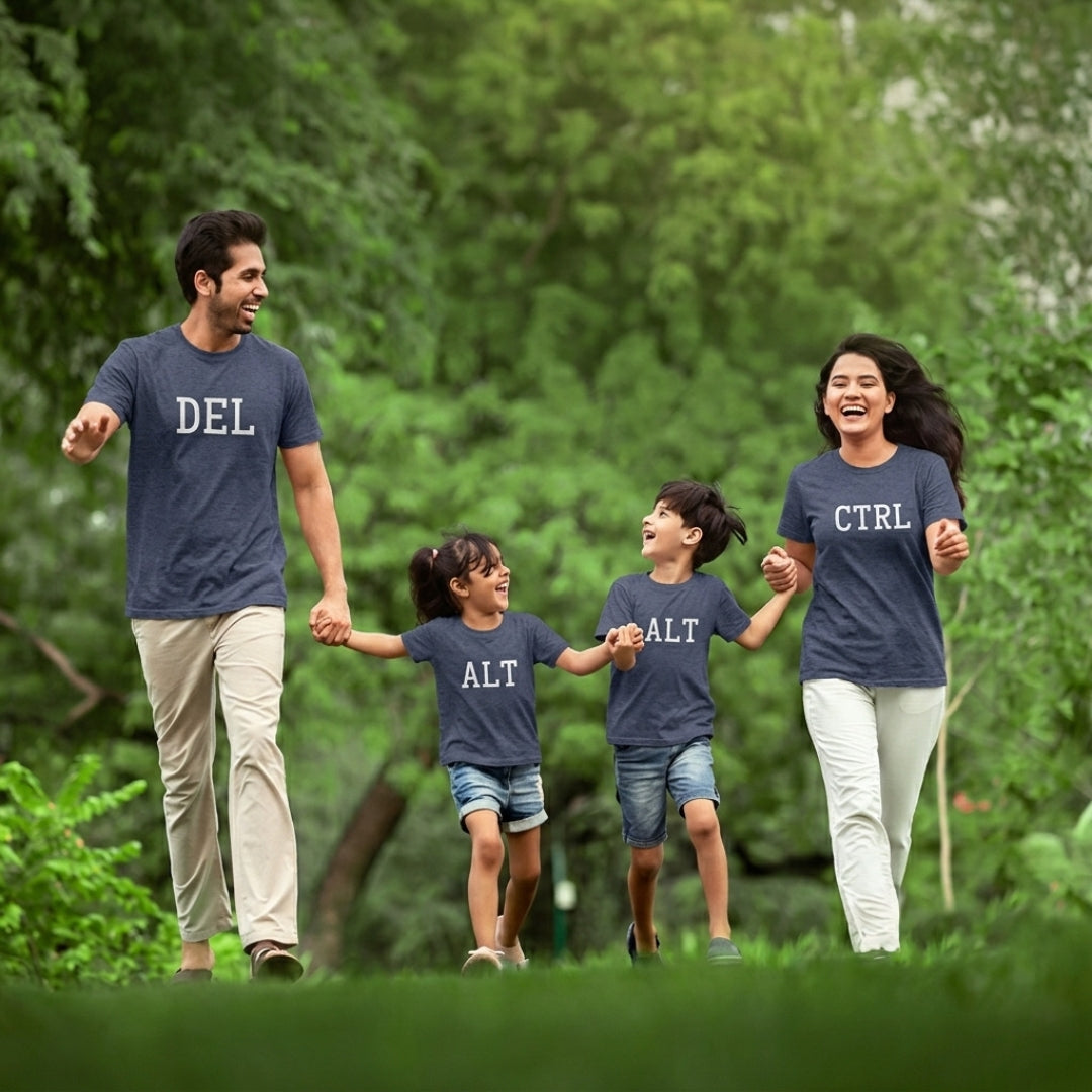 “Ctrl • Alt • Del” (Pack of 3) - mini & Me Matching T-Shirts