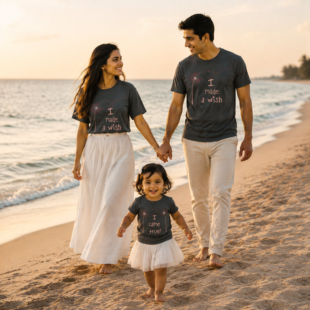 mini & Me Matching T-Shirts – “I Made a Wish & I Came True” (Family Pack) 3117