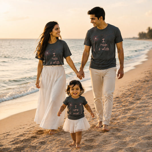 mini & Me Matching T-Shirts – “I Made a Wish & I Came True” (Family Pack) 3117