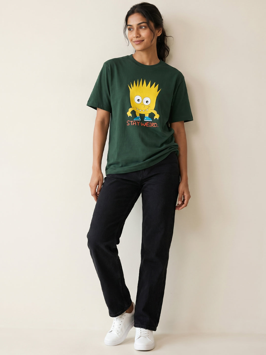 Cotton Graphic T-Shirt – Stay Weird | Regular Fit