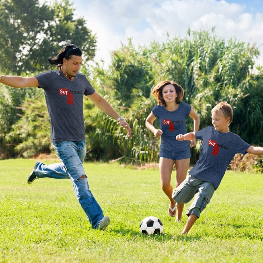 mini & Me Matching T-Shirts – “Super Boy's Family” (Pack of 3) 4141