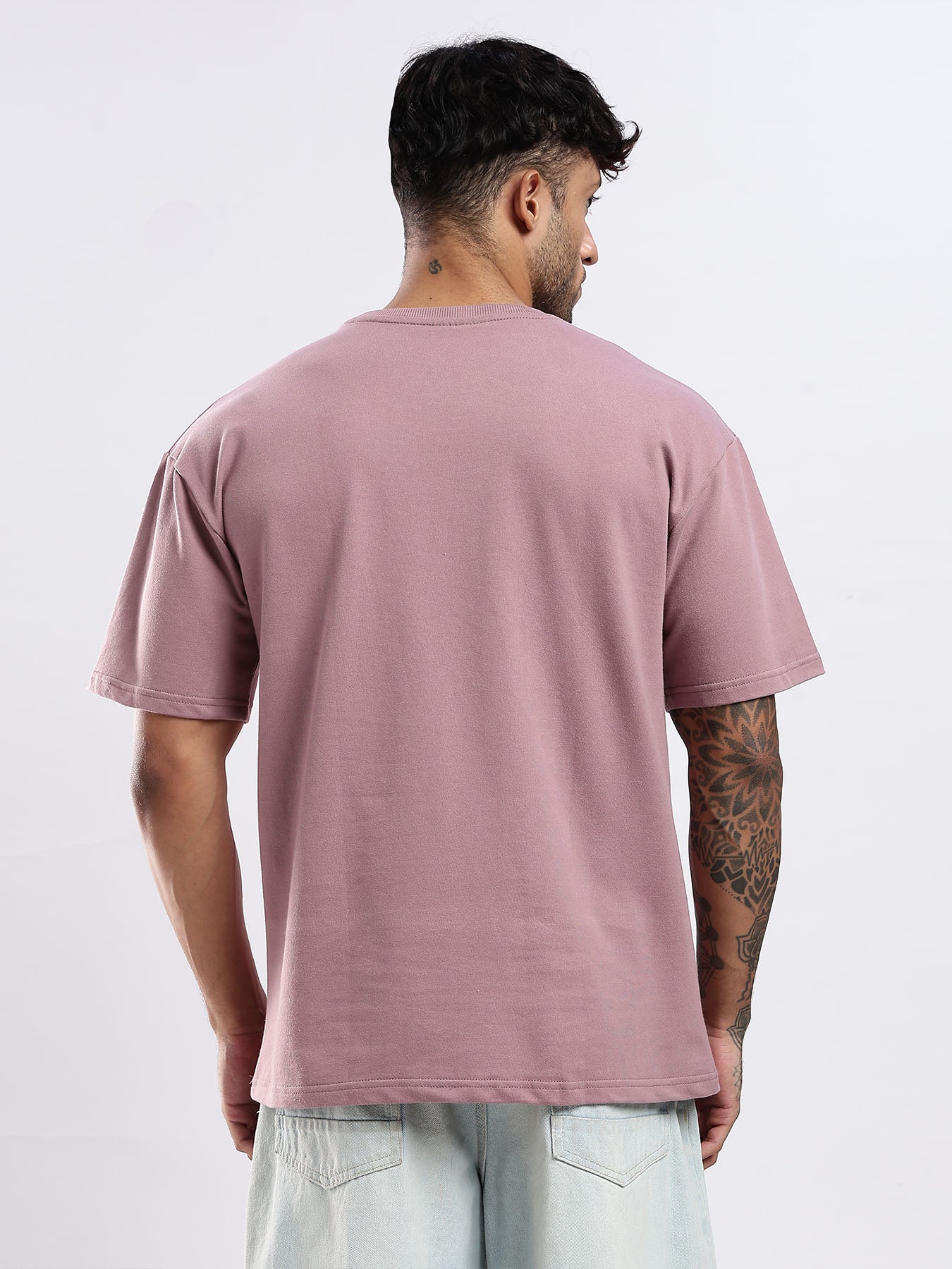 Premium Terry T-Shirt - Ash Rose | Oversized Fit | 240 GSM