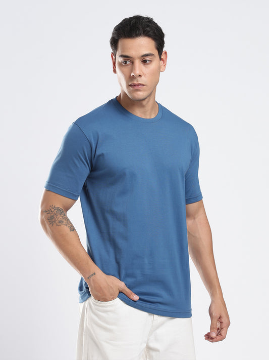 Organic Cotton Essential T-shirt - Blue Nova | Regular Fit