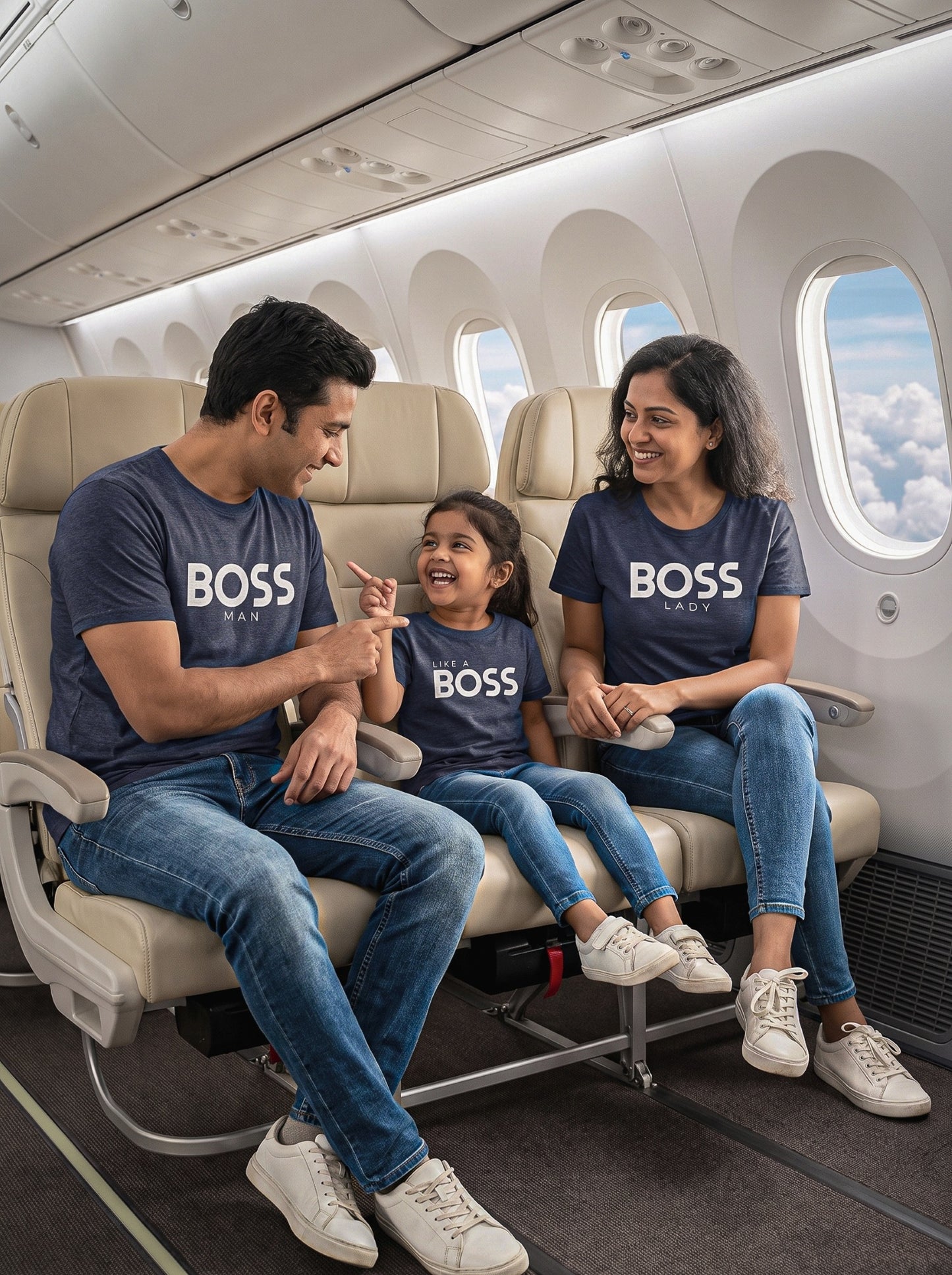mini & Me Matching T-Shirts – “Boss Family” (Pack of 3) 2137
