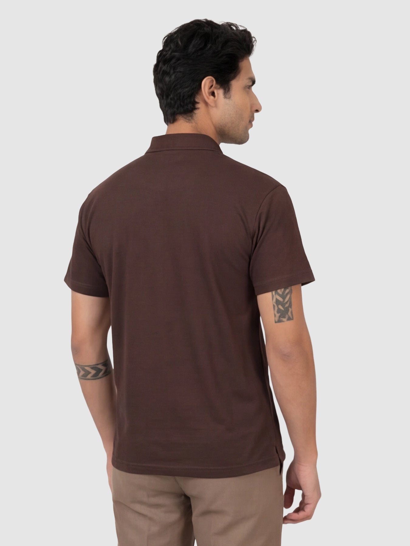 Supima Luxe Polo - Brown