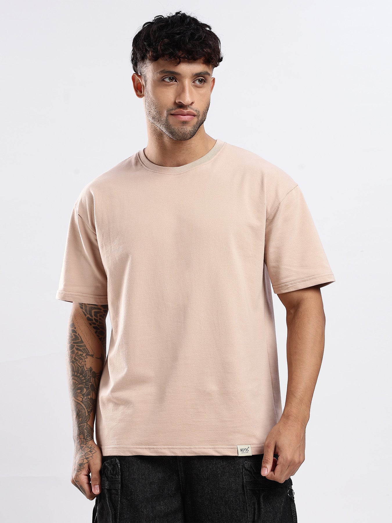 Premium Terry T-Shirt - Champagne Pink | Oversized Fit | 240 GSM