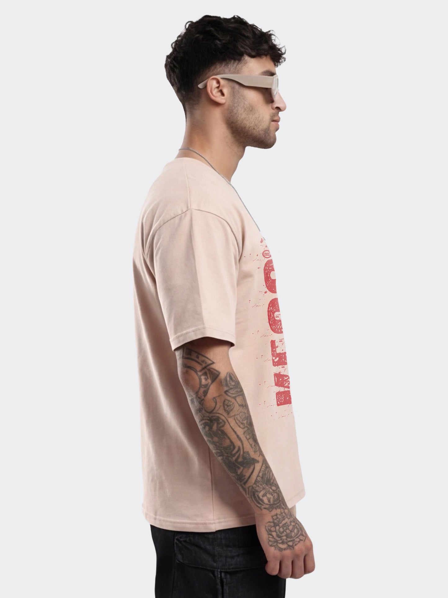 Premium Terry Graphic T-Shirt – Get On With It | Oversized Fit | 240 GSM